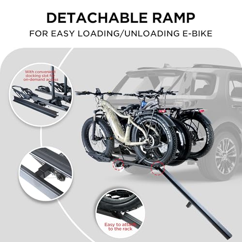 Foldable 3 Ebike Rack with Ramp (3-Ebike Rack+250LBS (with Ramp))