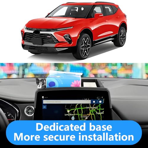 Car Phone Holder Center Console Organizer Tray for Chevrolet Chevy Blazer 2023 2024 2025 2026 [Not Fit Blazer EV] Auto Interior Accessories Cell Phones Mount Dashboard Screen Mobile CellPhone Stand