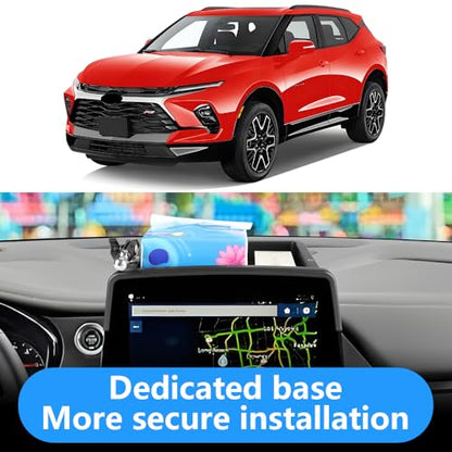 Car Phone Holder Center Console Organizer Tray for Chevrolet Chevy Blazer 2023 2024 2025 2026 [Not Fit Blazer EV] Auto Interior Accessories Cell Phones Mount Dashboard Screen Mobile CellPhone Stand
