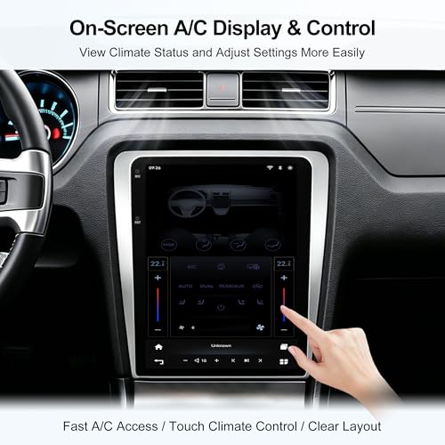 12.1 Inch Android Car Stereo Radio 8GB+128GB for Ford Mustang 2010 (Qualcomm 8G+128G+Car Play+Android Auto+Voice)