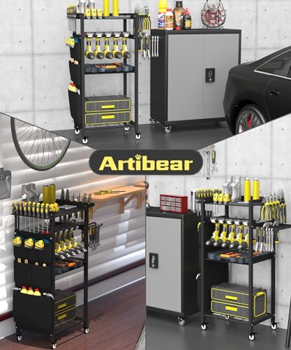 4 Tier Rolling Power Tool Organizer Storage Cart