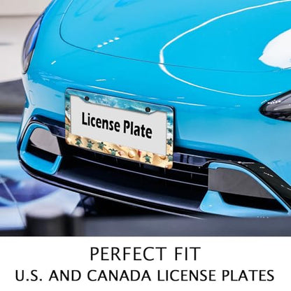 Cute Beach Turtles License Plate Frame (Beath turtles)