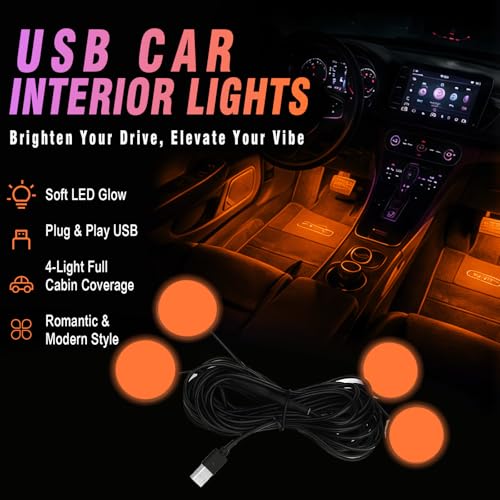 Car Interior LED Lights (Orange)