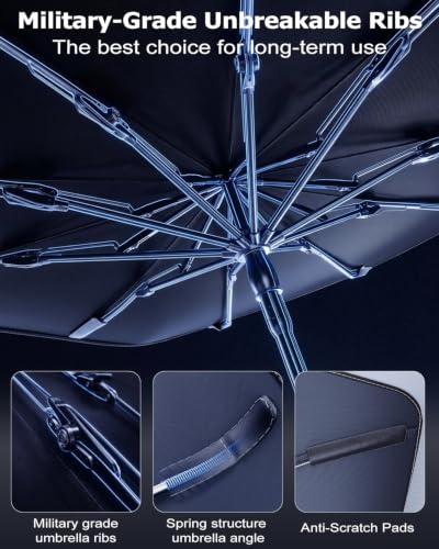 Umbrella Windshield Sun Shade for Car & SUV (Medium(57"L x 31"W))