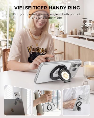 Upgraded Magnetic Phone Grip Sun (BK-Sun)