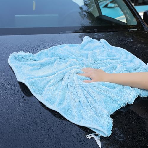 Car Drying Towels (New Car Towels - Blue / 35.4" x 23.6" - 1pcs)