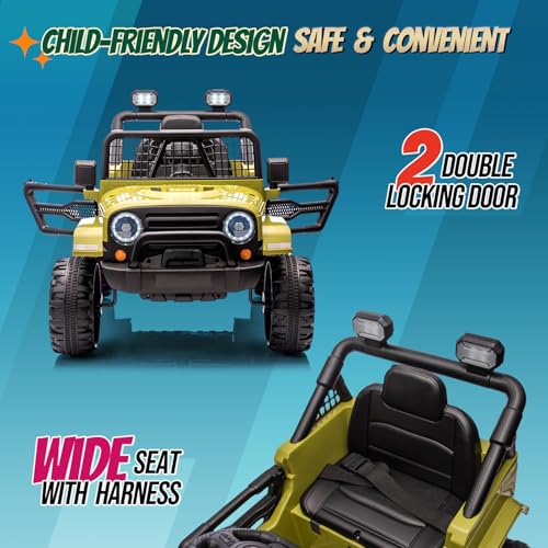 12V Kids Ride on Truck with Remote Control (Green)