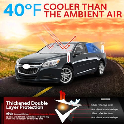 Windshield Sun Shade for 2013 (for 2013-2015 Che-vrolet/Chevy Malibu)