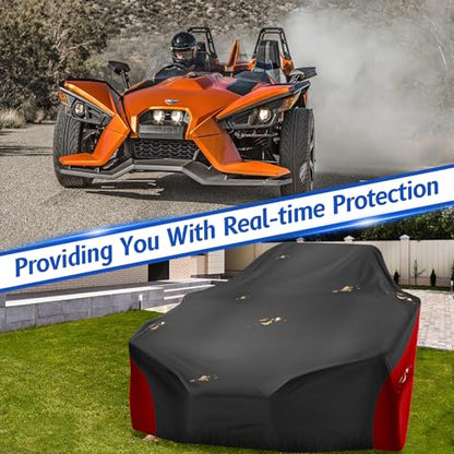 Polaris Slingshot Cover Waterproof with Soft Liner (Without Roof / Black&Red)