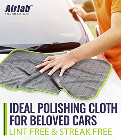 Carbon Microfiber Towels for Car Glass Window Polishing (Light Grey-green)