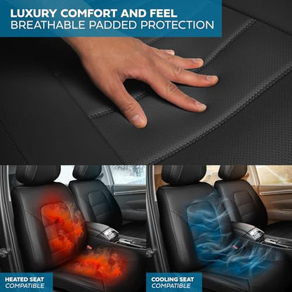Curated Black Label Napa Leather Seat Covers for Cars & SUVs (Black Label / Front Seats)