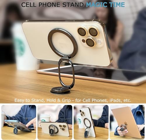 Magnetic Phone Ring Holder for Magsafe Phone Grip (Brown)