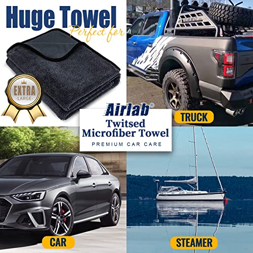 Microfiber Towel Car Drying Detailing Wash Cloth Car Care (Grey-black)