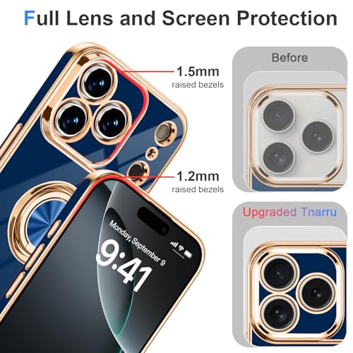 Designed for iPhone 17 Pro Max Case with Ring Stand Slim Blue (Blue / 6.9'' iPhone 17 Pro Max)