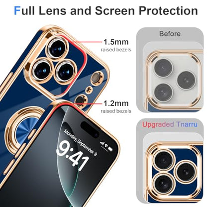 Designed for iPhone 17 Pro Max Case with Ring Stand Slim Blue (Blue / 6.9'' iPhone 17 Pro Max)