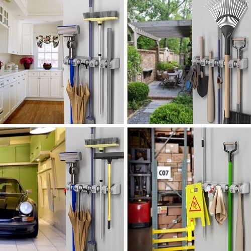 Wall Organizer with Adjustable Slots and Hooks (ONE PACK)