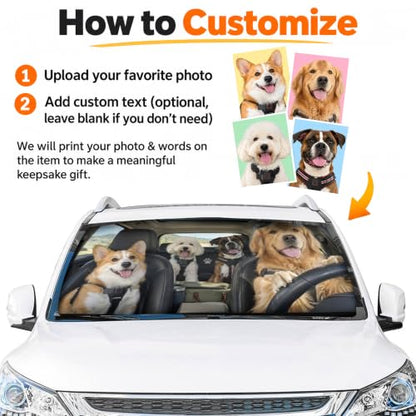 Custom Car Windshield Sun Shade Umbrella Personalized Cover Car Accessories (Custom 2)