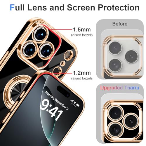 Designed for iPhone 17 Pro Max Case with Ring Stand Slim Black (Black / 6.9'' iPhone 17 Pro Max)