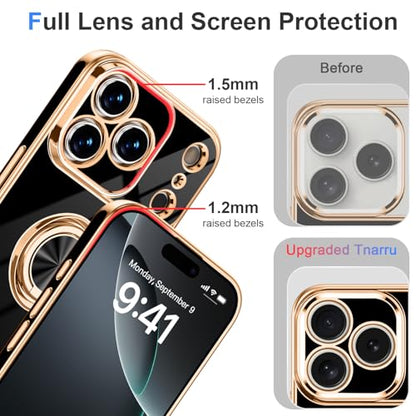 Designed for iPhone 17 Pro Max Case with Ring Stand Slim Black (Black / 6.9'' iPhone 17 Pro Max)