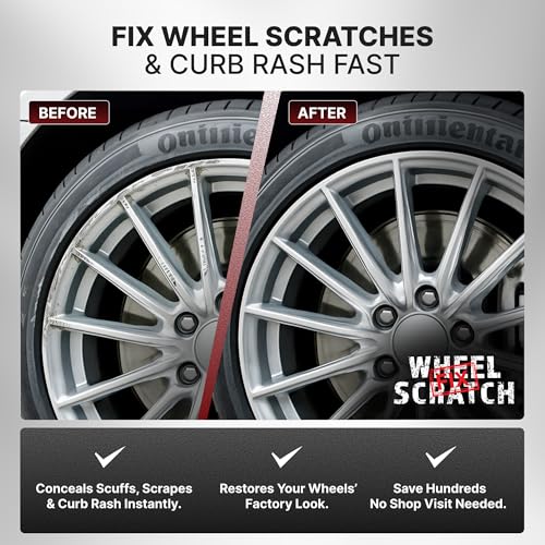 Light Silver Rim Touch Up Paint Wheel Scratch Repair Kit (Silver - Light - Kit)