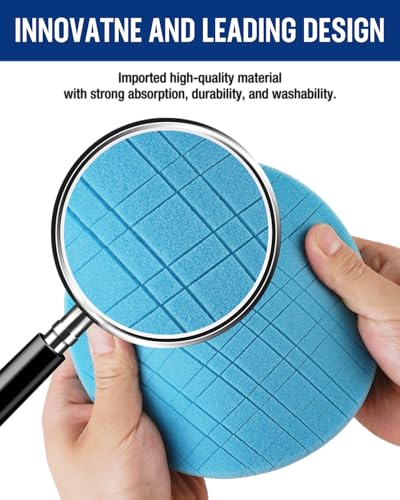 6.5 Inch Buffing Sponge Pads (6.5×6.5×1inch)