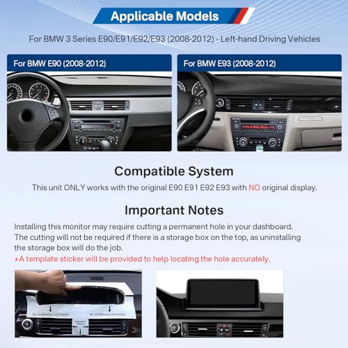 10.25 Inch Android Car Stereo for BMW 3 Series E90 (2+64GB)