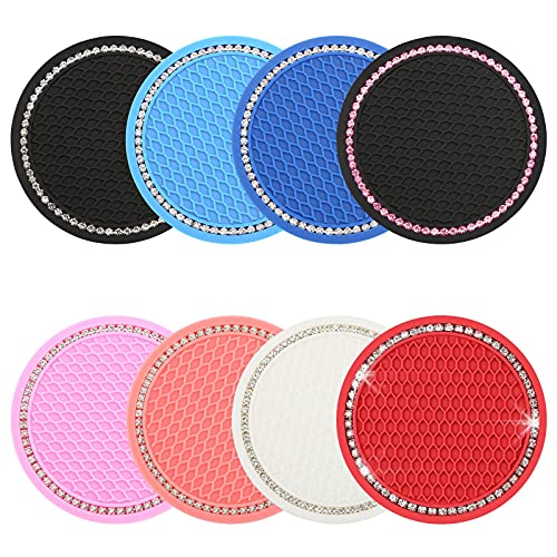 2PCS Bling Car Cup Coaster (2 Count / Black and Red)