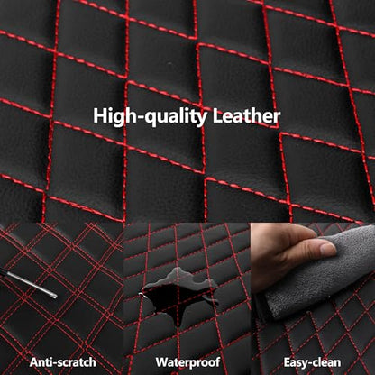 Faux Leather Front Car Seat Covers (N1 Black Redline / Front Seat)