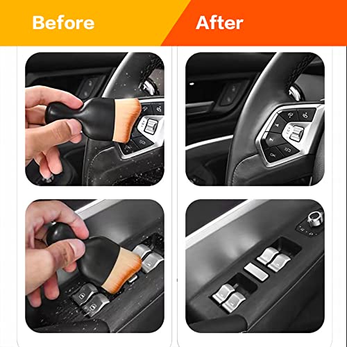 Car Interior Detailing Brush (Black&pink With Cap)