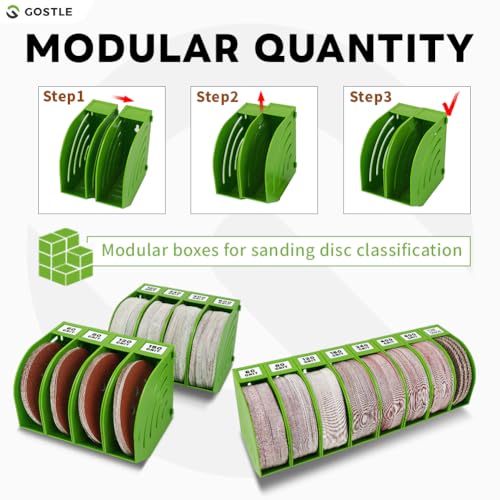 5 Inch Professional Sanding Discs Storage Bins (10 bins / Green)