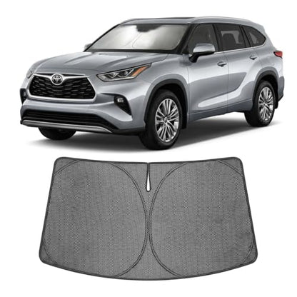Custom Fit Car Windshield Sun Shade for 2020 (2020-2026 Toyota Highlander)