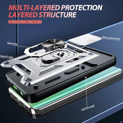 for Moto G Stylus 5G 2022 Case (Moto G Stylus 5G 2022（6.8"） / Silver)