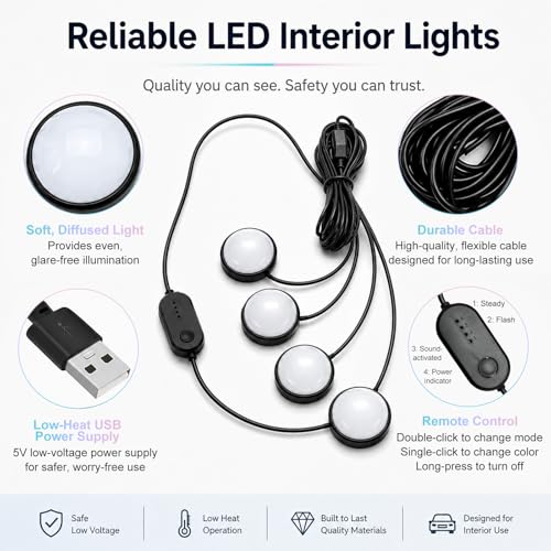 Car Interior LED Lights (Colorful)