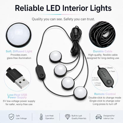 Car Interior LED Lights (Colorful)