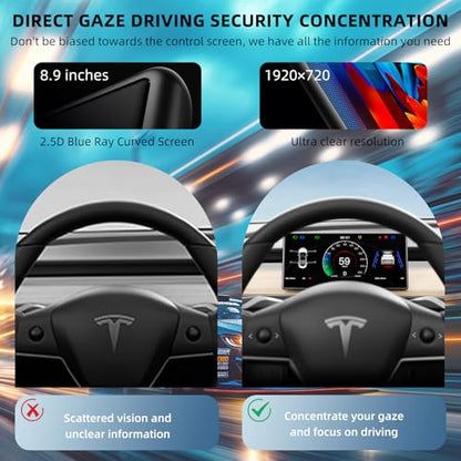 8.9'' Head Up Display for Tesla Model 3 Highland with Wireless