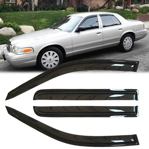 4pc Original Window Visors for 02 (for 2002-2008 Ford Crown Victoria)