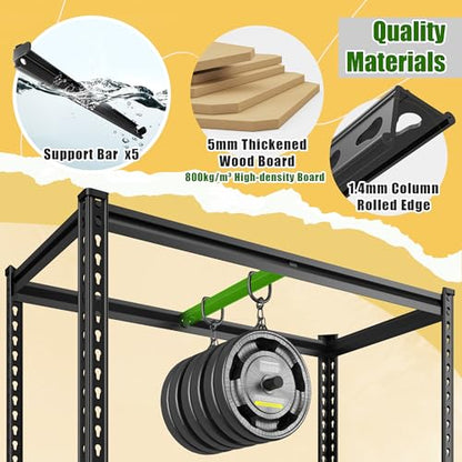 2 Pack Storage Shelves Adjustable and Wobble