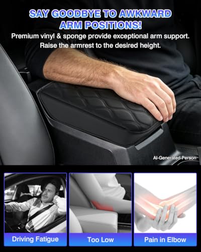 Center Console Cover for Chevrolet Chevy Colorado (5)23-26|Colorado&Canyon|Wavy, +Thick)