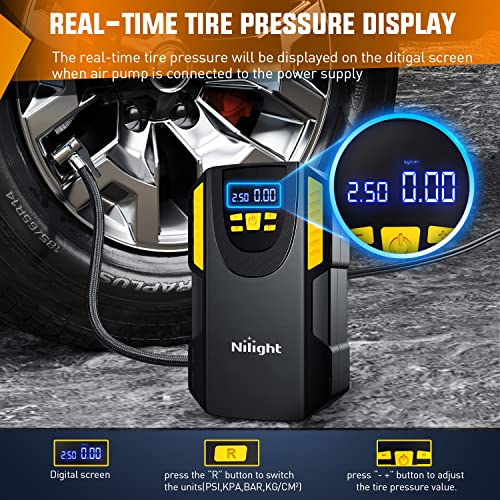 Digital Tire Inflator Portable Air Compressor w (Air Compressor Pump)