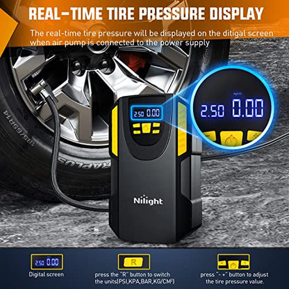 Digital Tire Inflator Portable Air Compressor w (Air Compressor Pump)