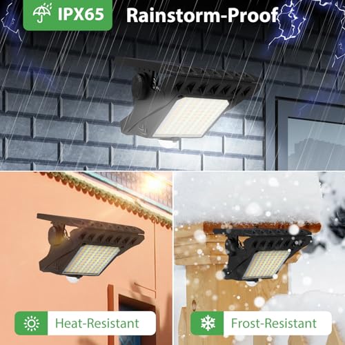 118Leds Solar Lights Outdoor Clip Motion Sensor Lights Security Light 3 Modes (118LEDs)