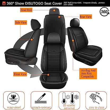 Seat Covers for Toyota Camry 2002 (015-Black / 5PCS Full Set)