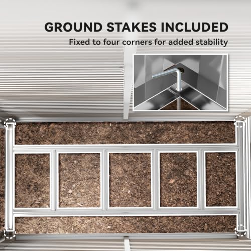 4.6' x 9' Steel Outdoor Storage Shed Waterproof Lean (Gray)