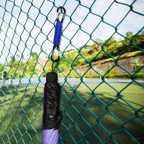 Carabiner Keychain Hook with Paracord Strap (Blue)