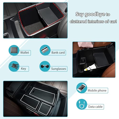 Car Armrest Box Storage Box Compatible with Kia Sorento 2016 2017 2018 2019 2020 (Armrest Box Storage Box)