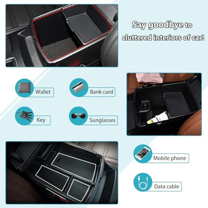 Car Armrest Box Storage Box Compatible with Kia Sorento 2016 2017 2018 2019 2020 (Armrest Box Storage Box)
