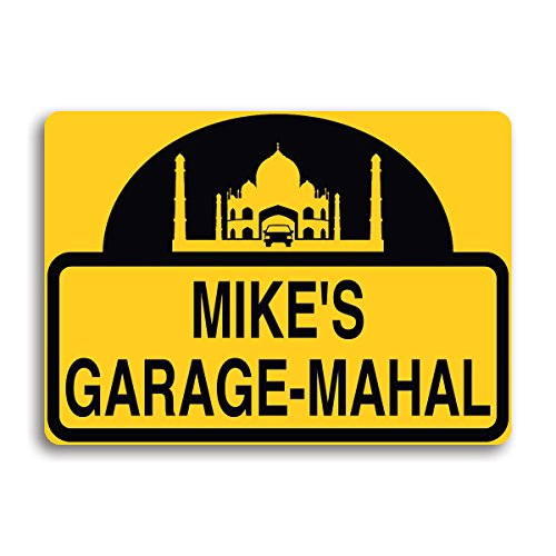 Garage Mahal sign (black and yellow / Small (7x10))