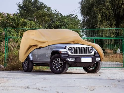 Heavy Duty Car Cover Custom Fit for 2007 (Custom Fit Jeep Wrangler 4 Door / brown)