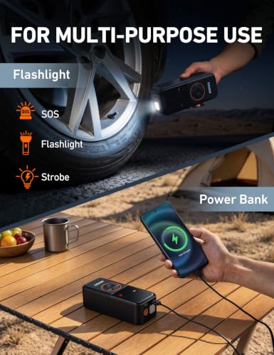 L4 Cordless Tire Inflator Portable Air Compressor (Orange)