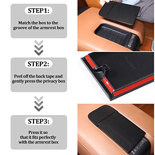 Car Center Console Organizer Armrest Hidden Storage Box Compatible with Toyot@ Tundra 2014 (Carbon fiber pattern)